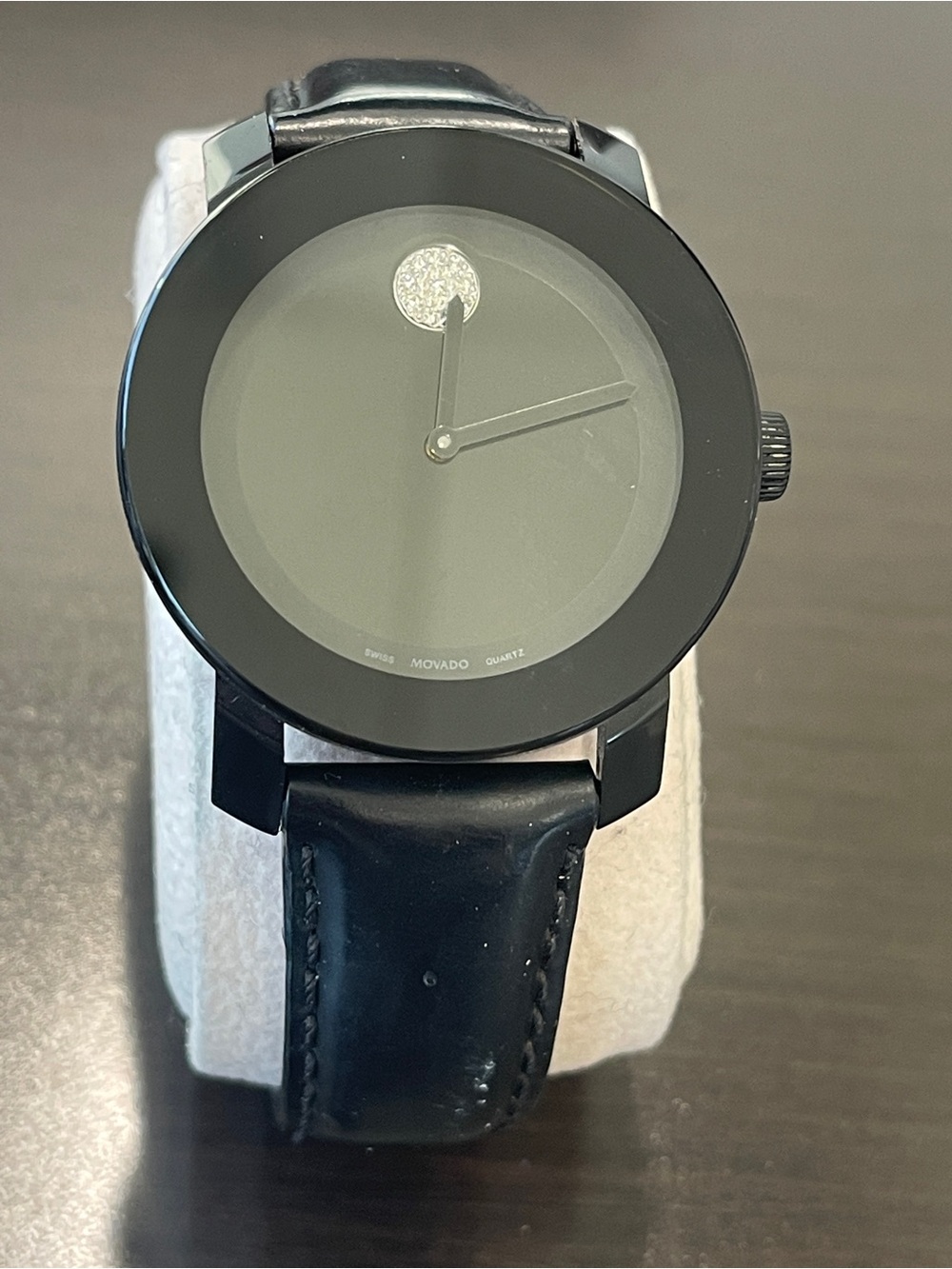 Movado BOLD Men’s Swiss Quartz Watch – Swarovski Crystal – Black/Gray Dial